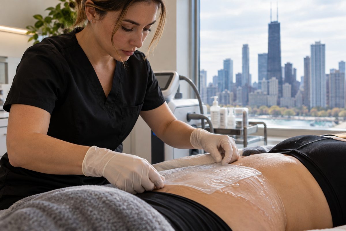 Thermal barrier gel membrane applied before cryolipolysis session